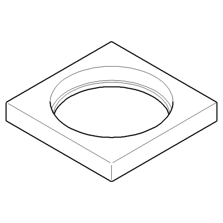 Rozet 55x8,5x55x42,7mm Champagne (22kt Goud)