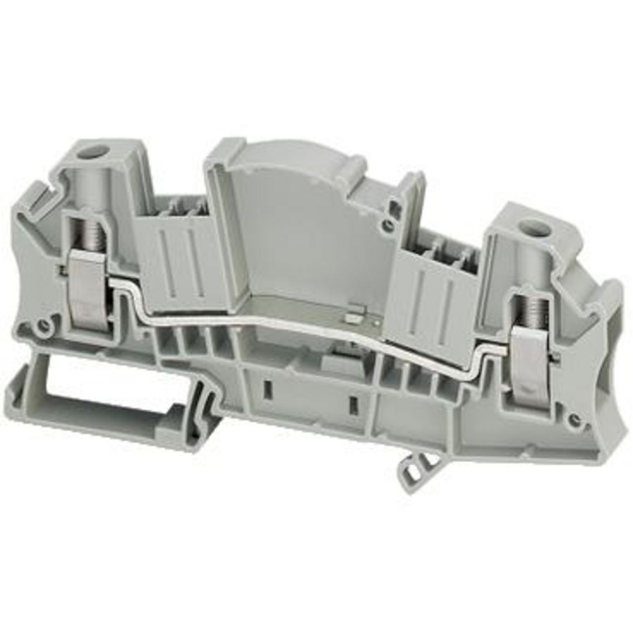 Doorvoerklem 6mm² 30A Enkel niveau Schroef Grijs VVE=50