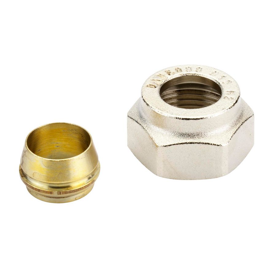 Knelfitting tbv FE/CU G 3/4" 18mm vernikkeld VVE=10