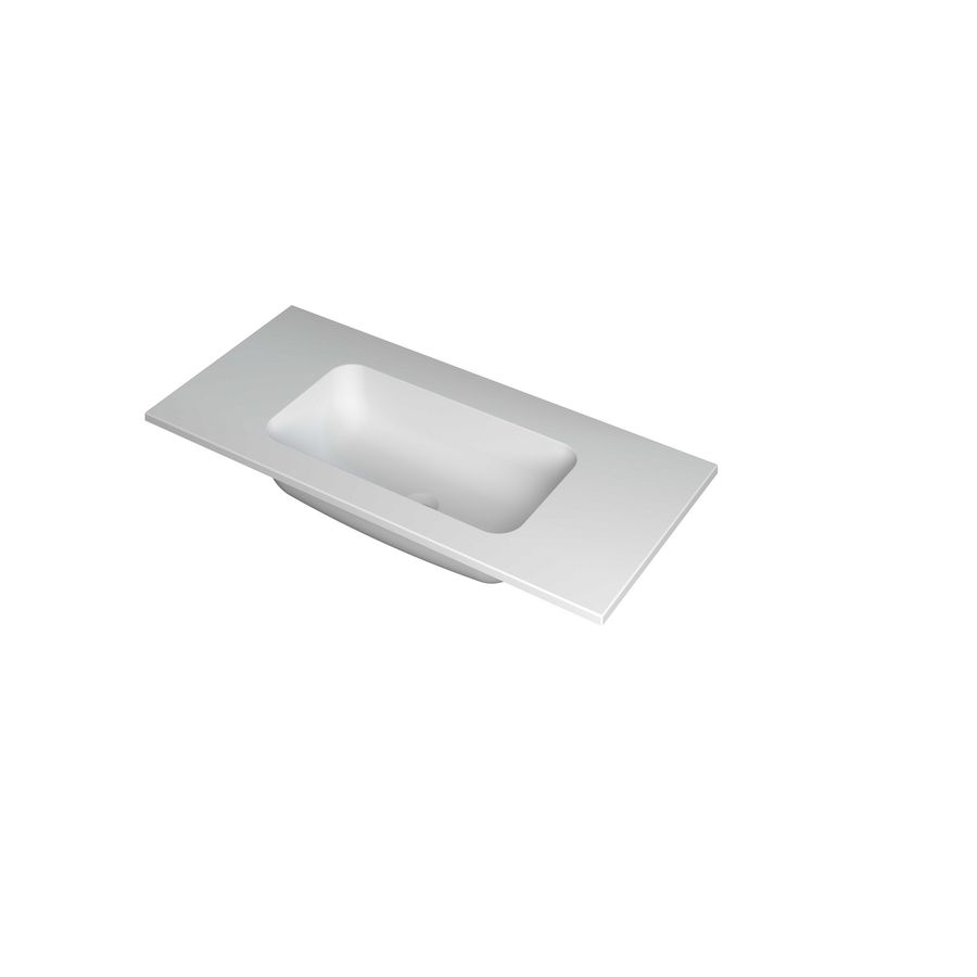Wastafel polystone midden zonder kraangat 3407250