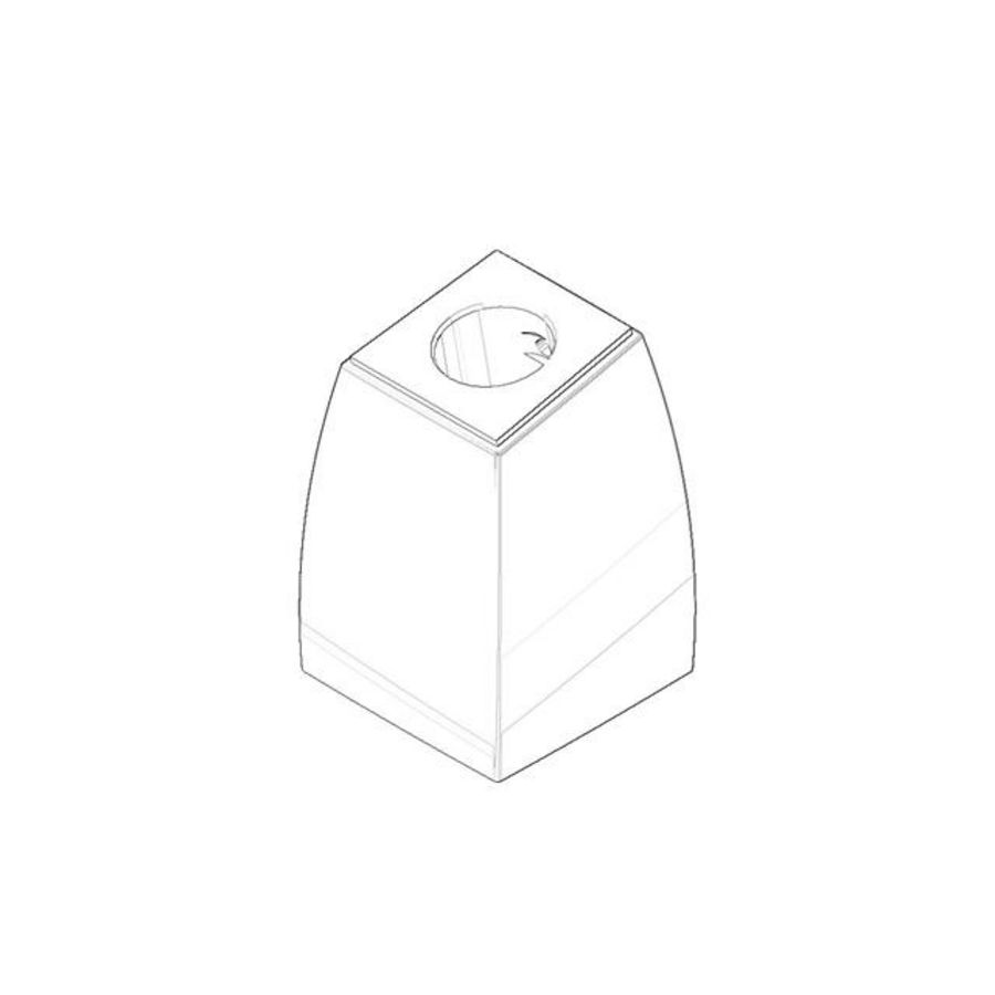 Aansluiting V&B-logo 54,5x78,5x56mm chr