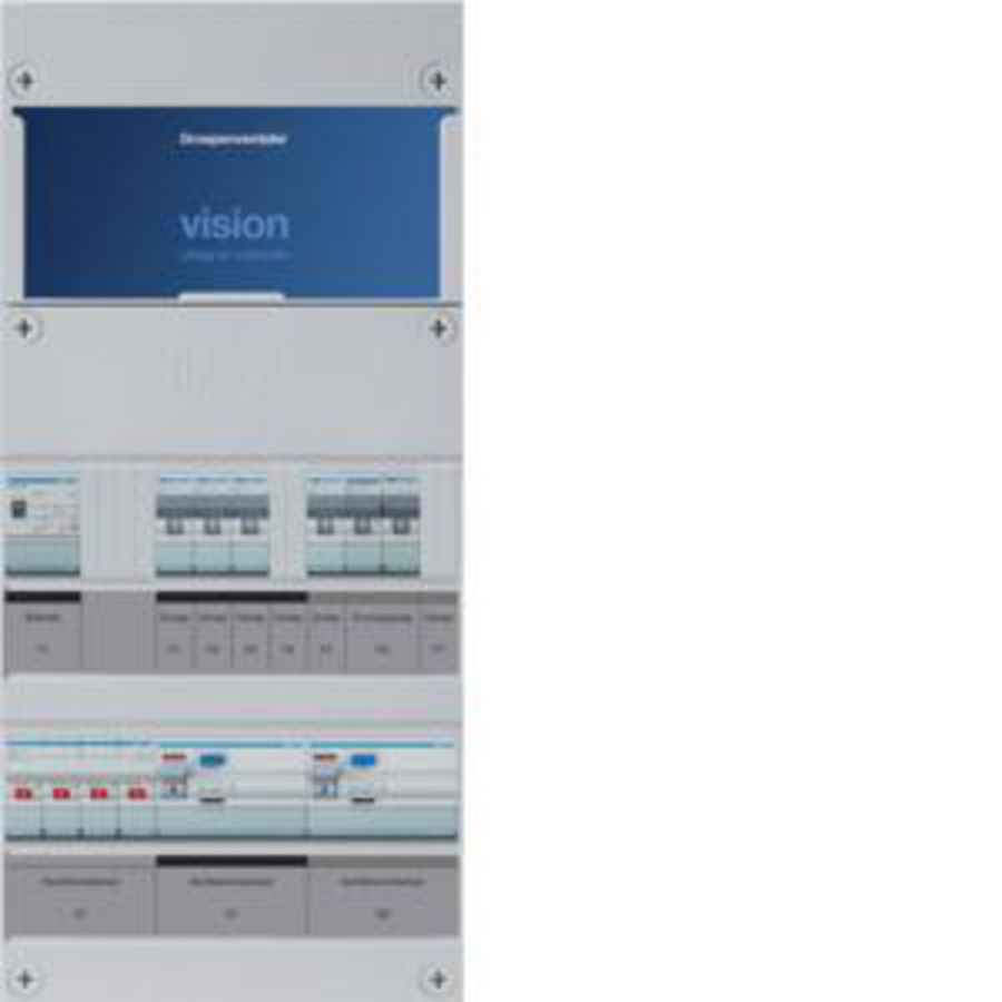 Groepenkast 4-groepenverdeler HS 2xALS 4P 30mA +F+T 3-fase