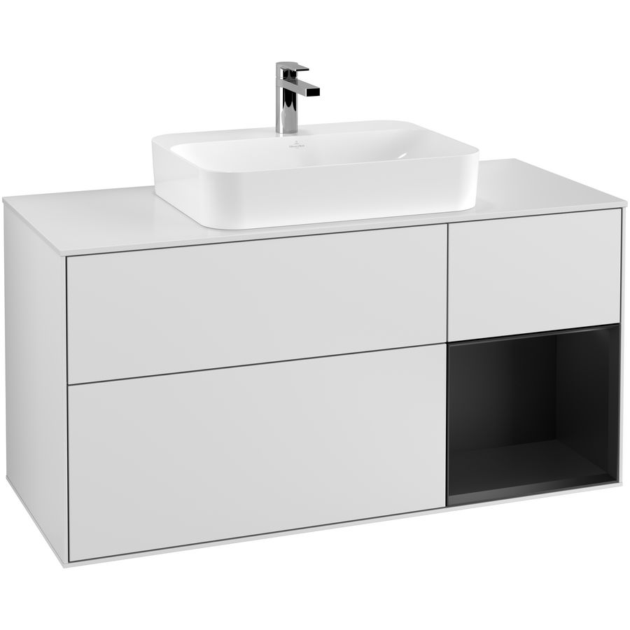 Wastafelonderkast Finion 1200x603x501mm White Matt Lacquer G421PDMT