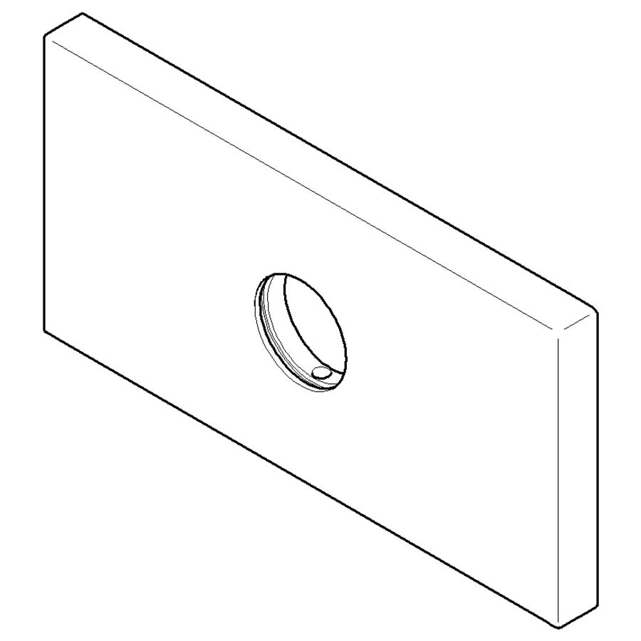 Rozet v. bidet 120x60x9mm Platina