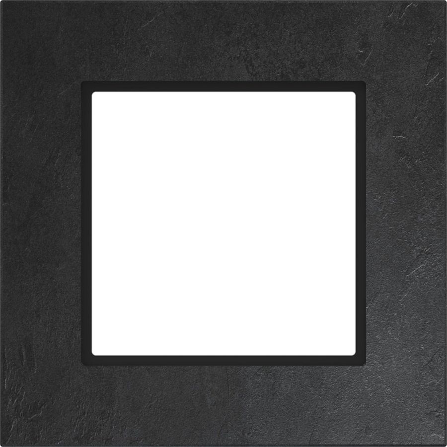 LED-afdekraam 1-voudig, A.8, slate stone, gevlamde leisteen