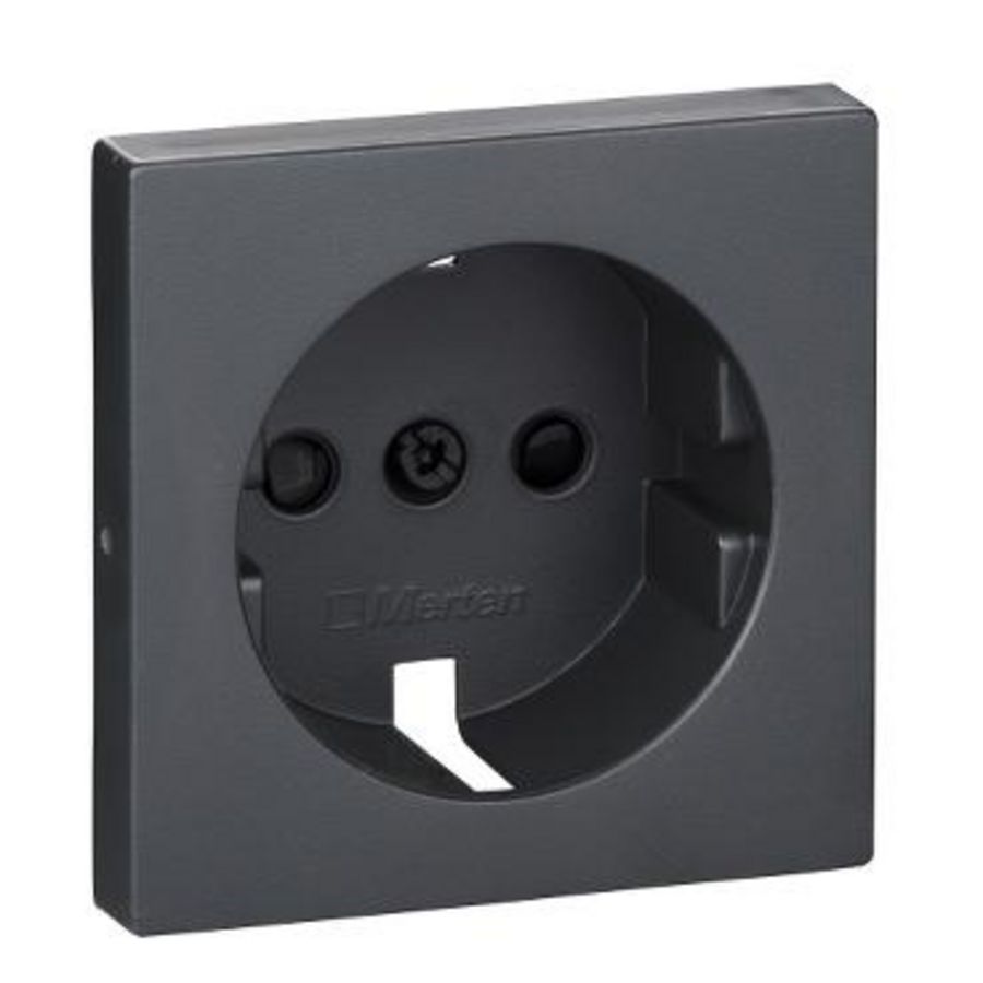 Centraalplaat voor contactdoos System-M Kinderbeveiliging Antraciet