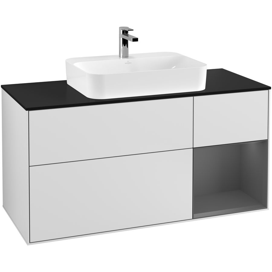 Wastafelonderkast Finion 1200x603x501mm White Matt Lacquer G422GKMT