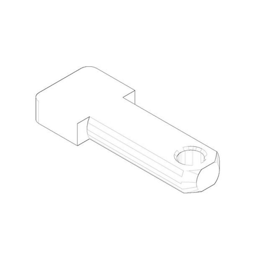 Trek aan de knop v. afvoer. Platina gebors.