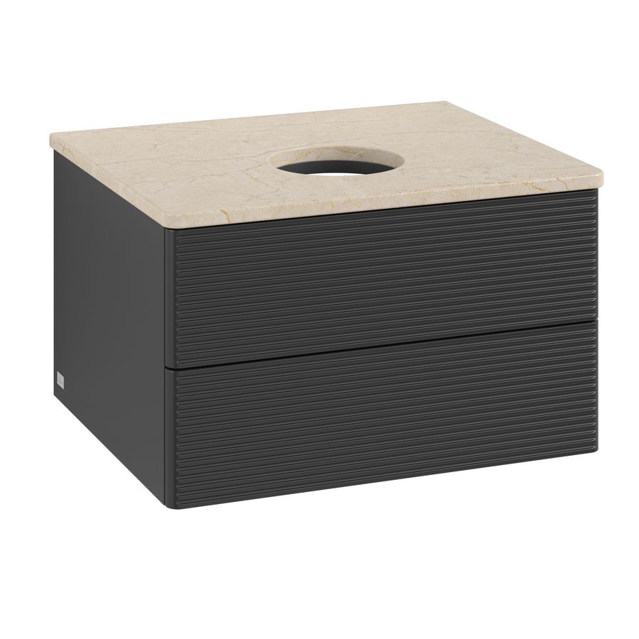 Wastafelonderkast Antao 600x360x500mm Black Matt Lacquer L18113PD