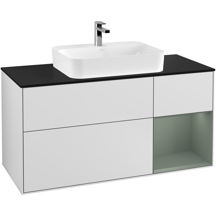 Wastafelonderkast Finion 1200x603x501mm White Matt Lacquer G422GMMT