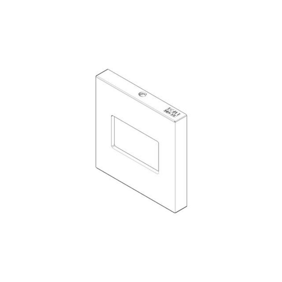 Rozet v. regendouche Wand 60x9x60mm Mat Zwart