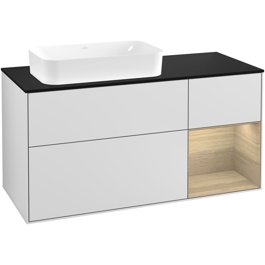 Wastafelonderkast Finion 1200x603x501mm White Matt Lacquer G282PCMT