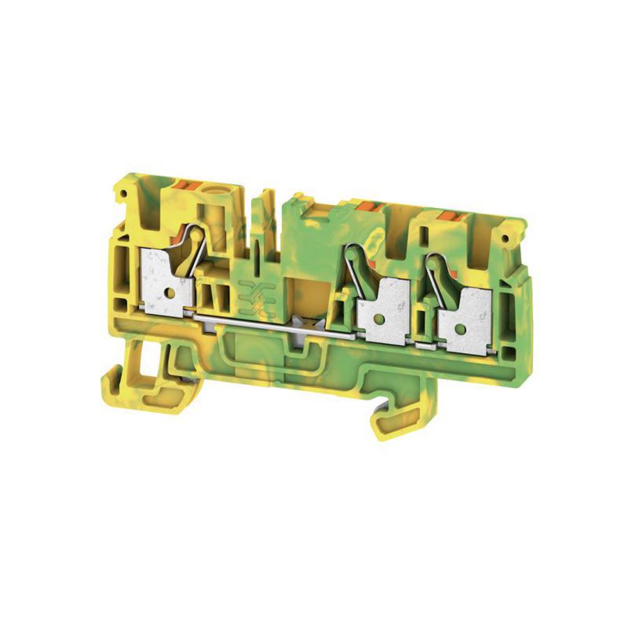 Aardklem PE PUSH IN groen/geel 4mm² 800V 2051410000 VVE=50
