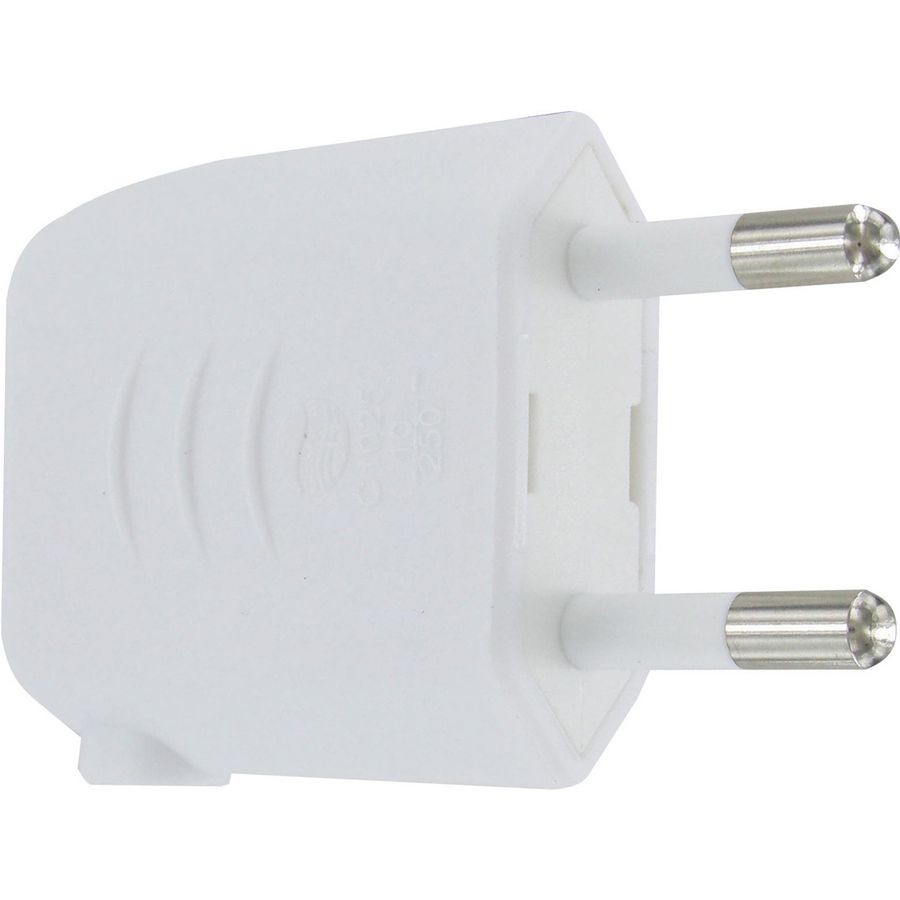 Stekker Euro kunststof 25A zij-invoer wit 2-pack VVE=10