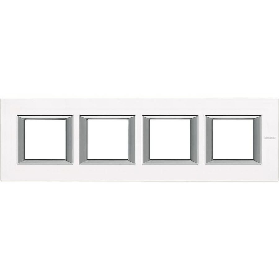 Afdekraam White Glas recht horizontaal 4x2 modulen Axolute