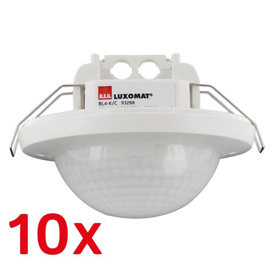 Bewegingsmelder 10x Plafondmontage 360gr. IB wit IP20 19m