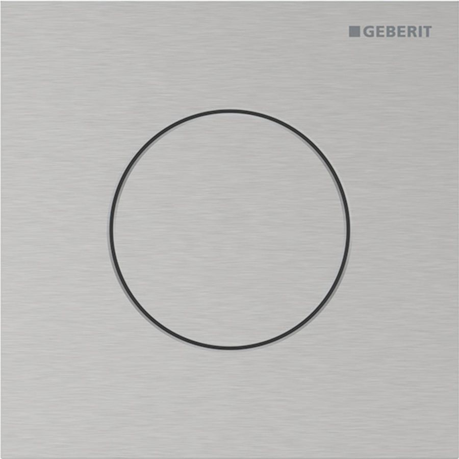 Urinoirsturing pneumatisch type 40 bedieningsplaat ROUND: RVS geborsteld easy to-clean