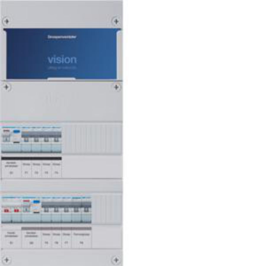 Groepenkast 7-groepenverdeler HS 2xALS 30mA +F 1-fase