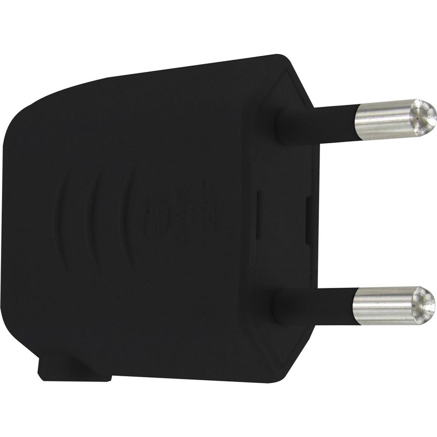 Stekker Euro kunststof 25A zwart 2-pack VVE=10