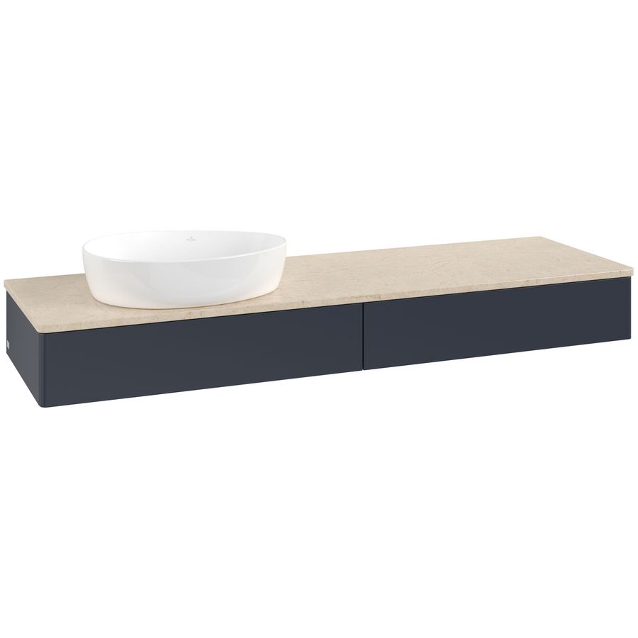 Wastafelonderkast Antao 1600x190x500mm Mid.Blue Matt Lacquer L15013HG
