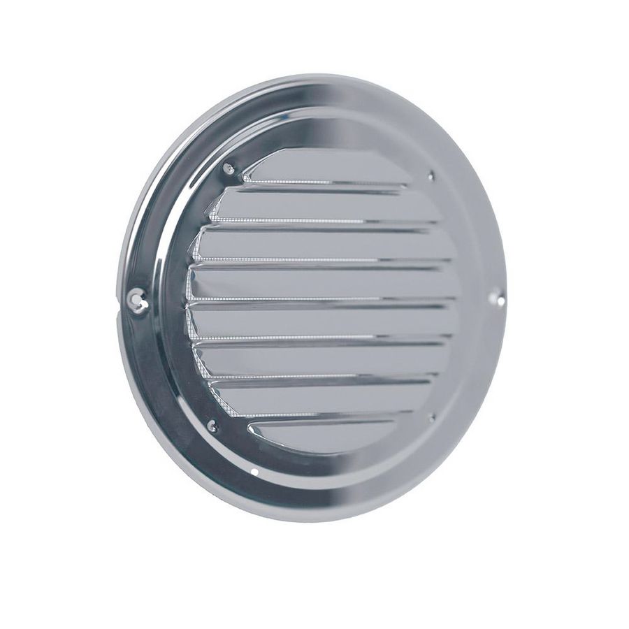 RVS schoepenrooster+aansluitbus Ø100mm