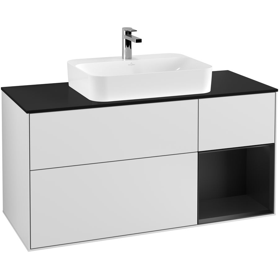 Wastafelonderkast Finion 1200x603x501mm White Matt Lacquer G422PDMT