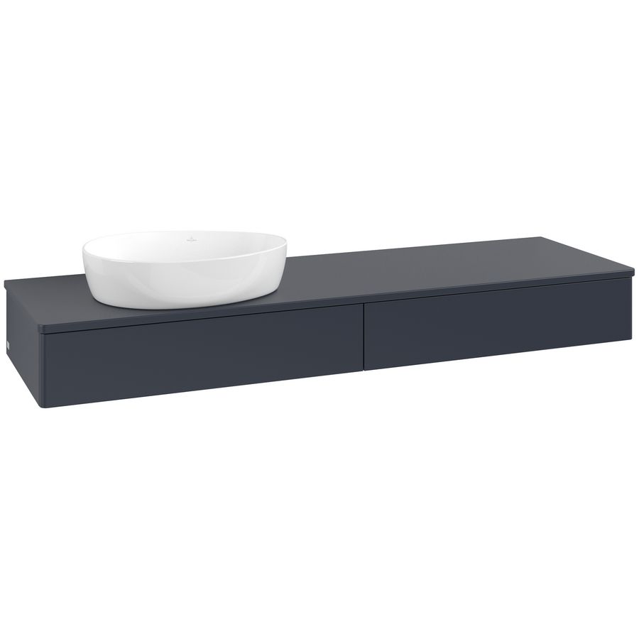 Wastafelonderkast Antao 1600x190x500mm Mid.Blue Matt Lacquer L15050HG