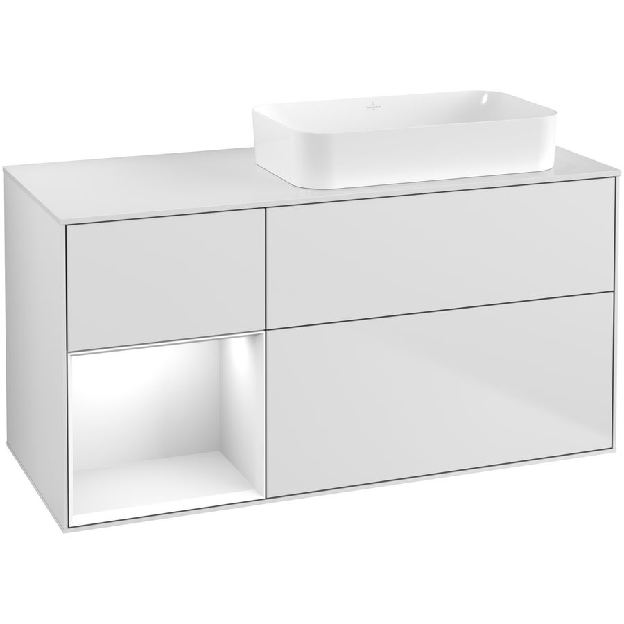 Wastafelonderkast Finion 1200x603x501mm White Matt Lacquer G681GFMT