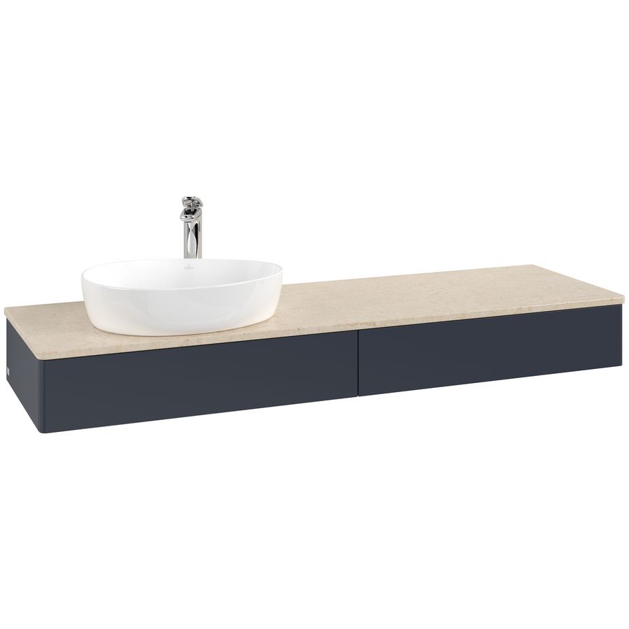 Wastafelonderkast Antao 1600x190x500mm Mid.Blue Matt Lacquer L15053HG
