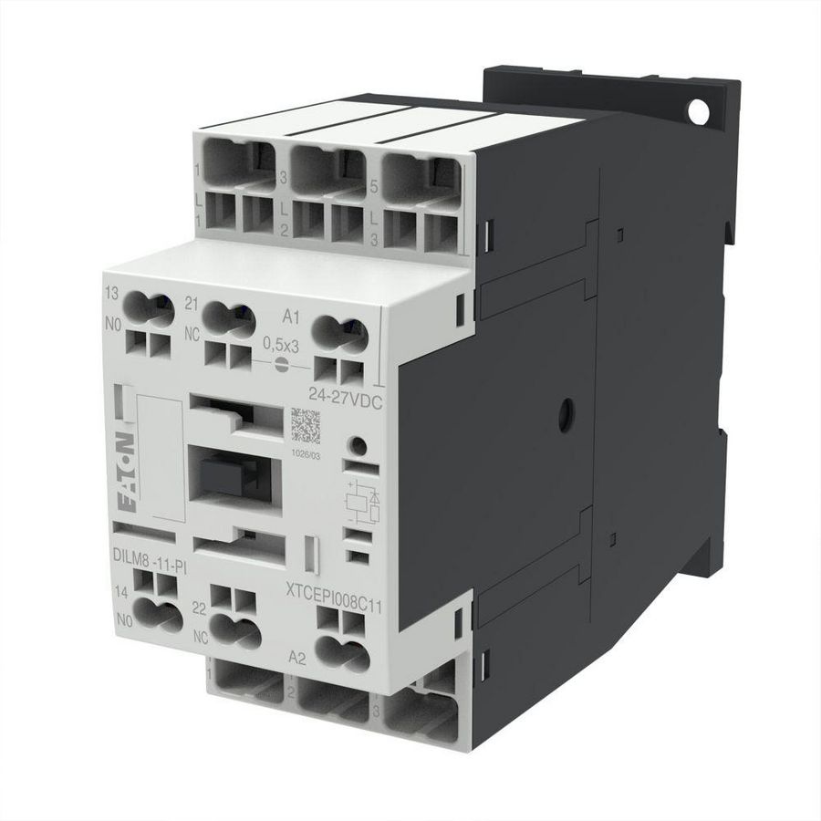 Magn.schakelaar DILM8-11(24VDC) (24-27VDC) 3kW 1m1v Push-in