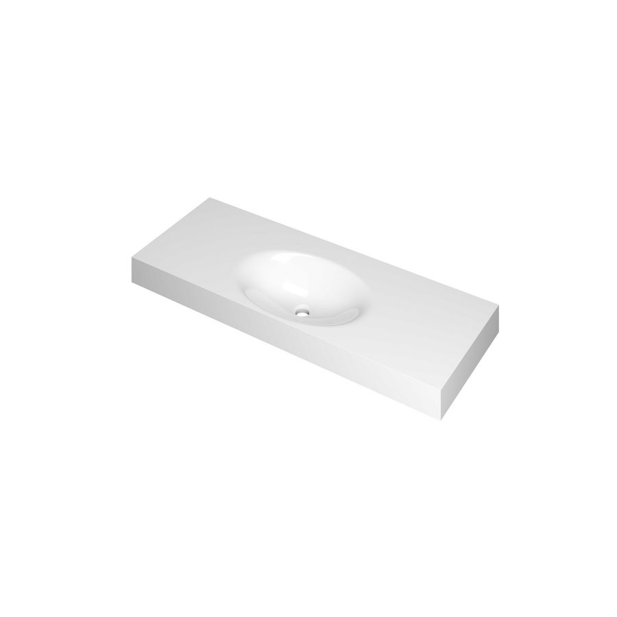 Wastafel polystone midden zonder kraangat 3407345