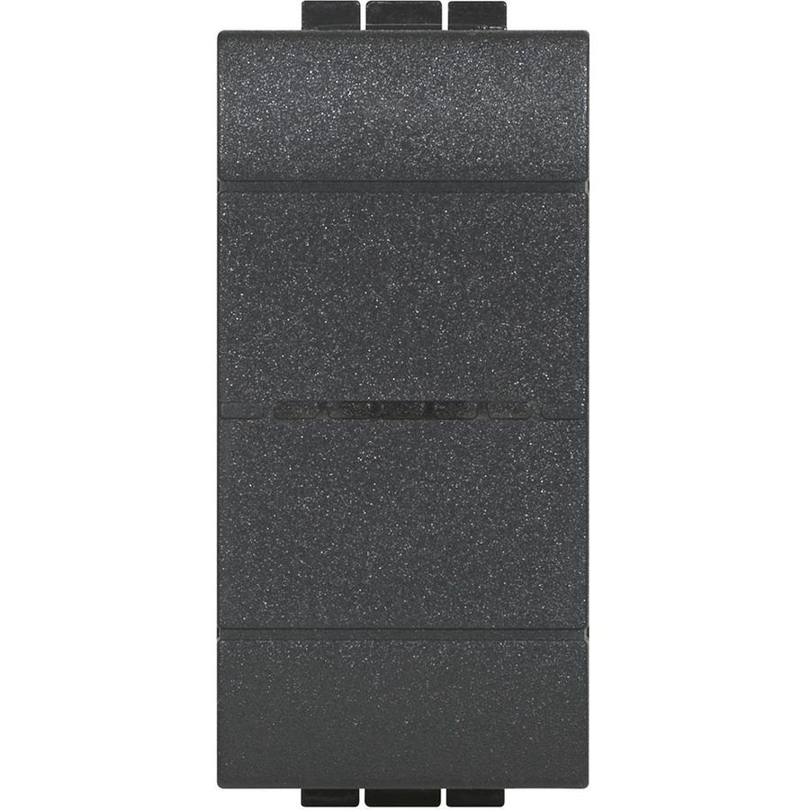 Schakelaar-dimmer WN met nul antraciet 1 module Livinglight