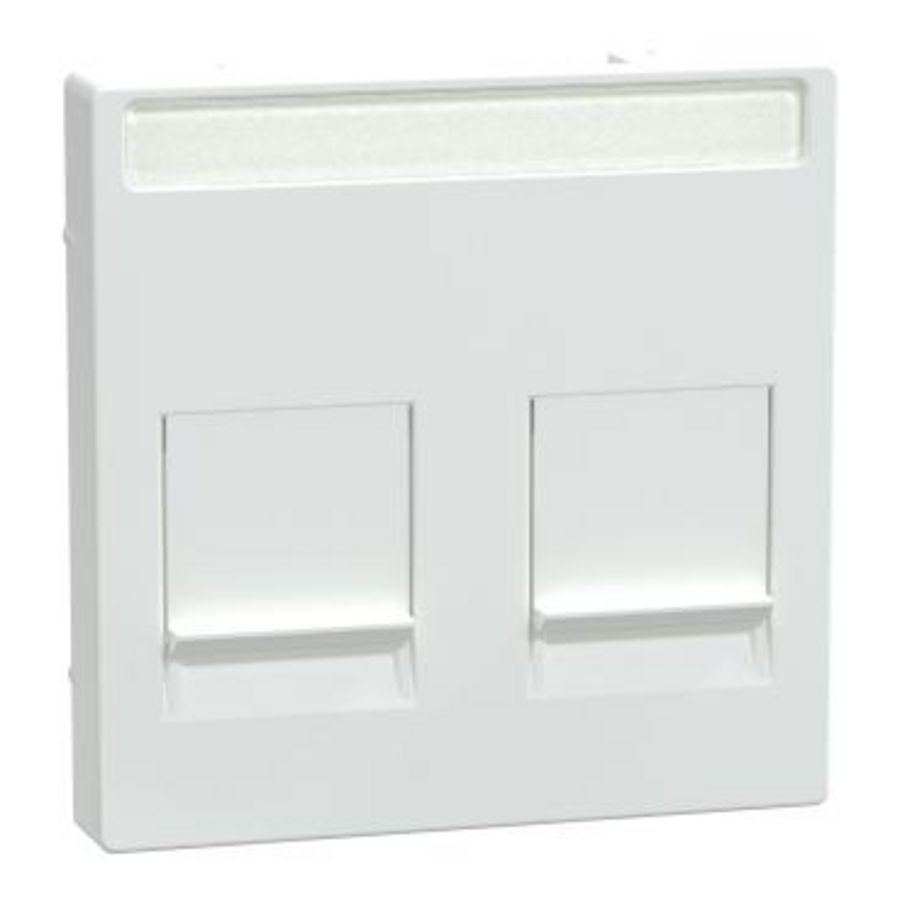 Centraalplaat RJ45 2-voudig Venster Stofschuif Act Systeem M