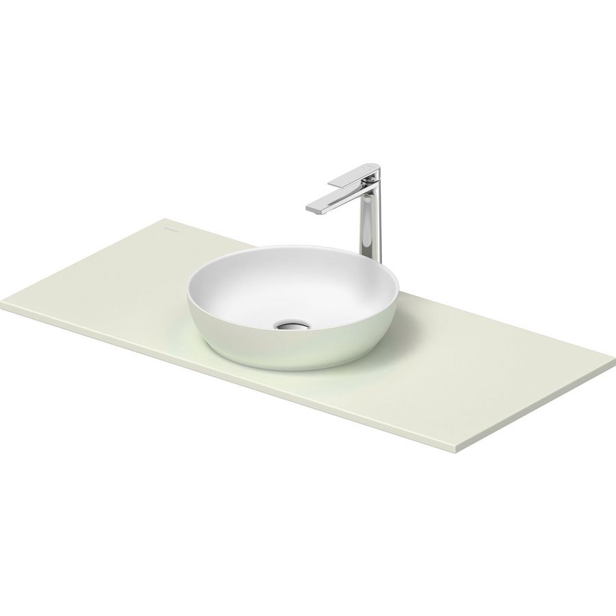 SIVIDA #268014 wastafelblad incl. opzetkom buitenzijde lichtgroen mat binnenzijde wit mat 1080mm