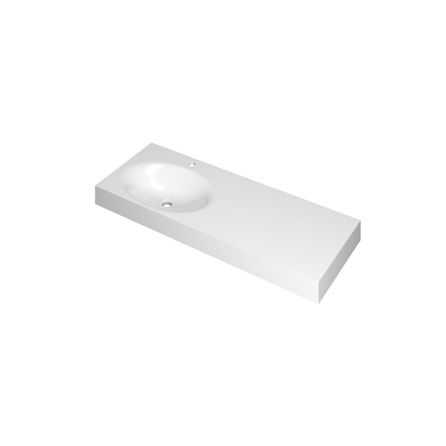 Wastafel polystone links met 1 kraangat 3407349