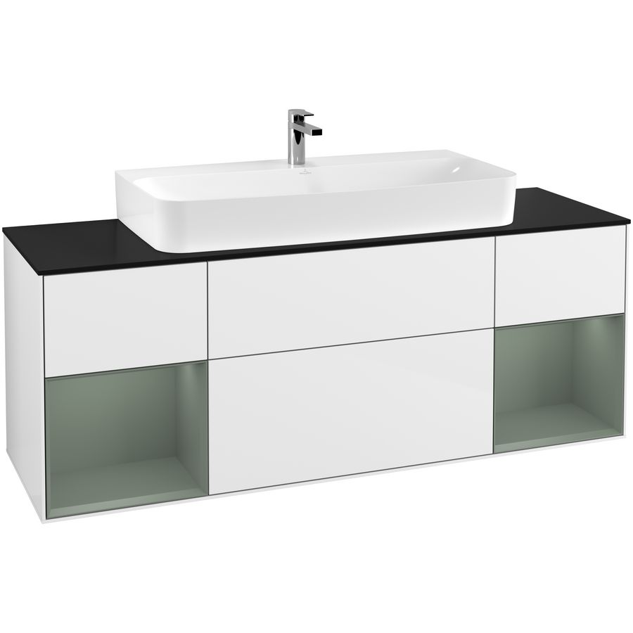 Wastafelonderkast Finion 1600x603x501mm G.White.L G212GMGF