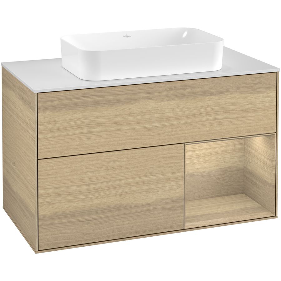 Wastafelonderkast Finion 1000x603x501mm Oak Veneer G251PCPC