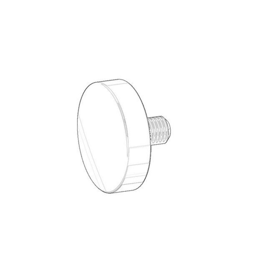 Afdekplaat 12,5x8mm chr
