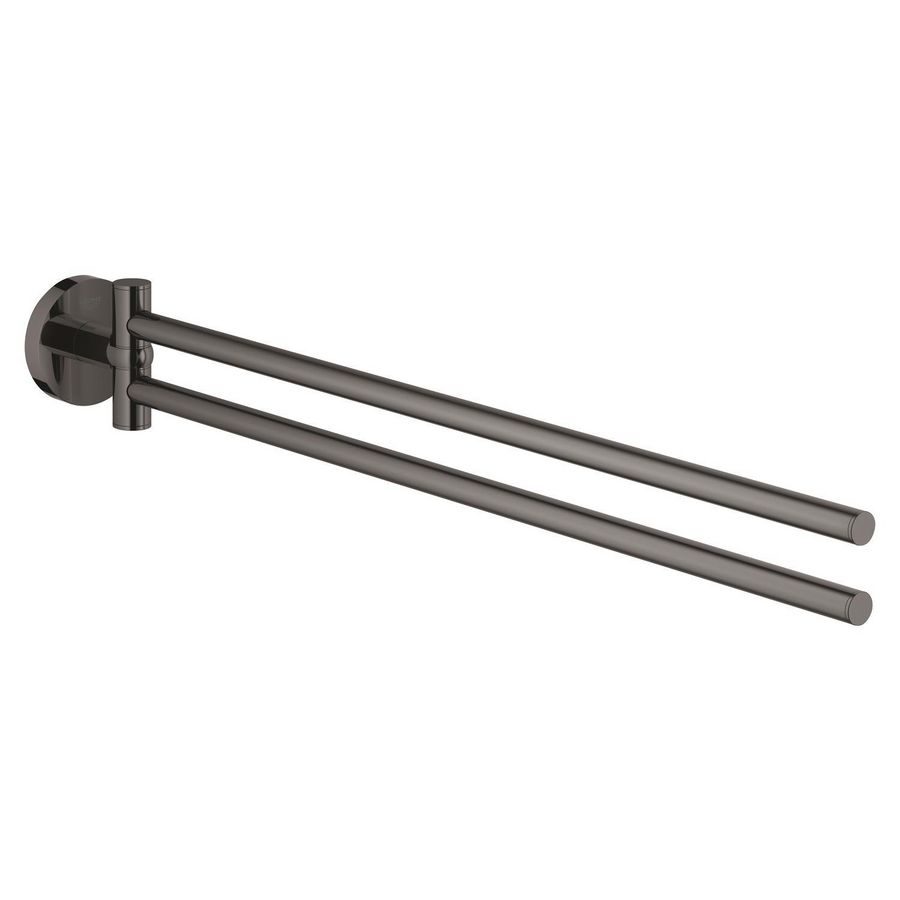 Essentials handdoekhouder hard graphite (donker grijs) 2-lids