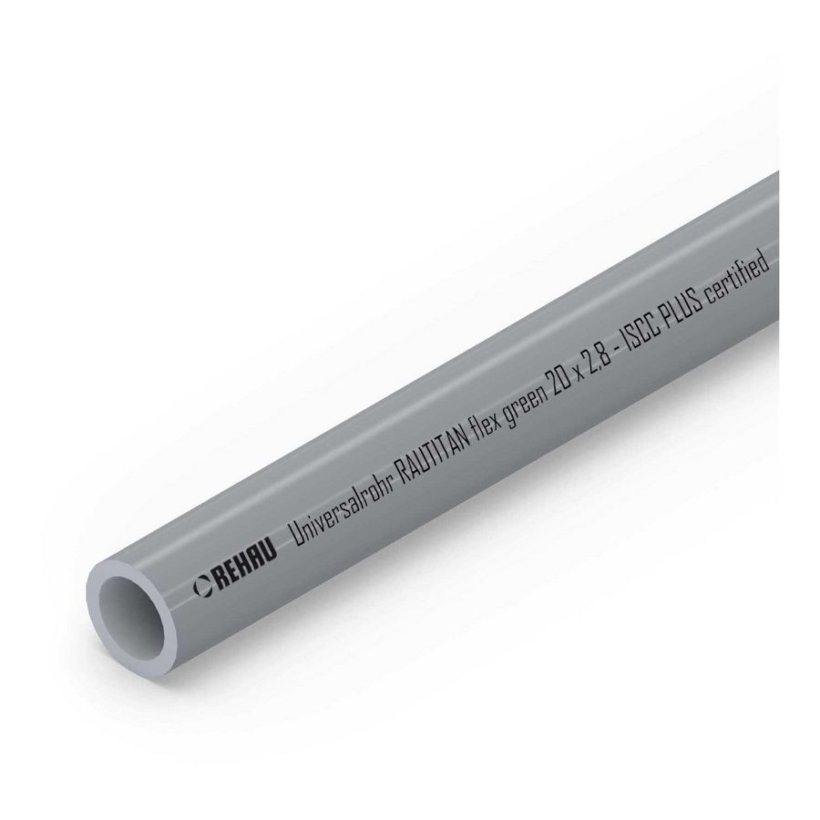 Rol a 100mtr. buis RAUTITAN flex green PE-XA 16x2,2mm zilverkleurig