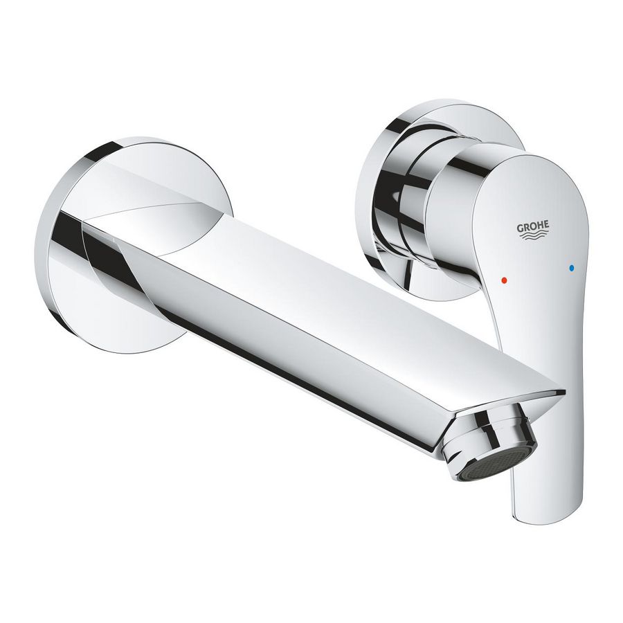 Eurosmart inbouw wastafelmengkraan M-size 2-gats afbouwset uitloop 211mm chroom (prof)