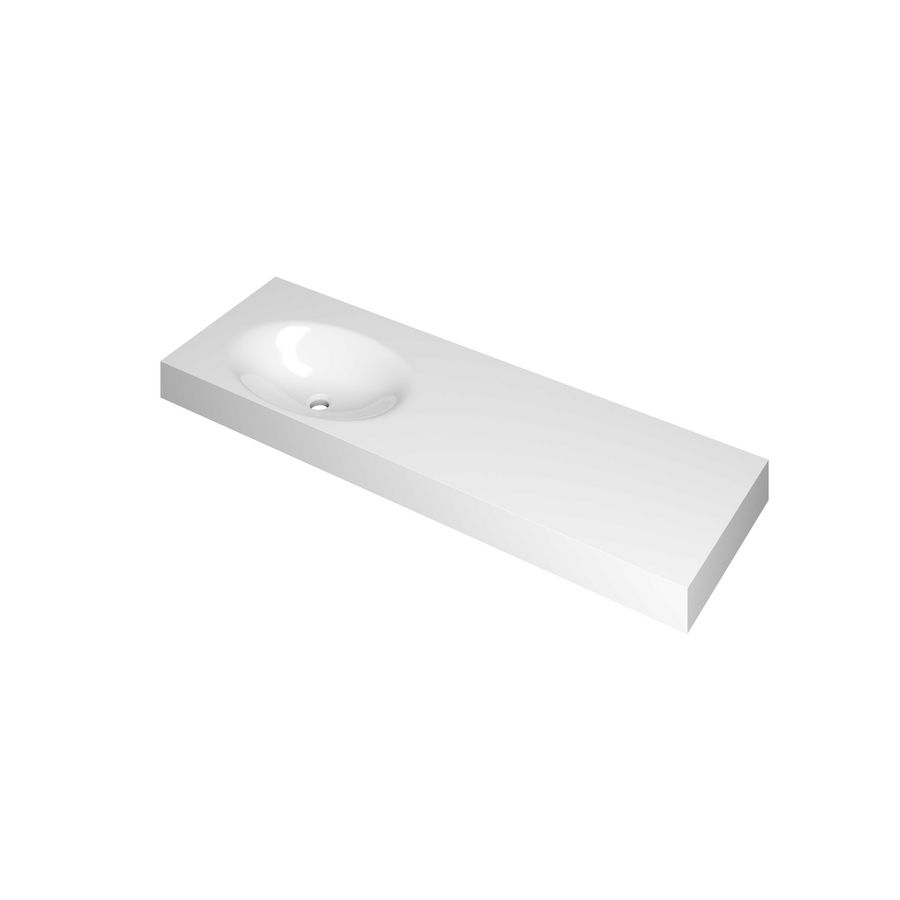 Wastafel polystone links zonder kraangat 3407365