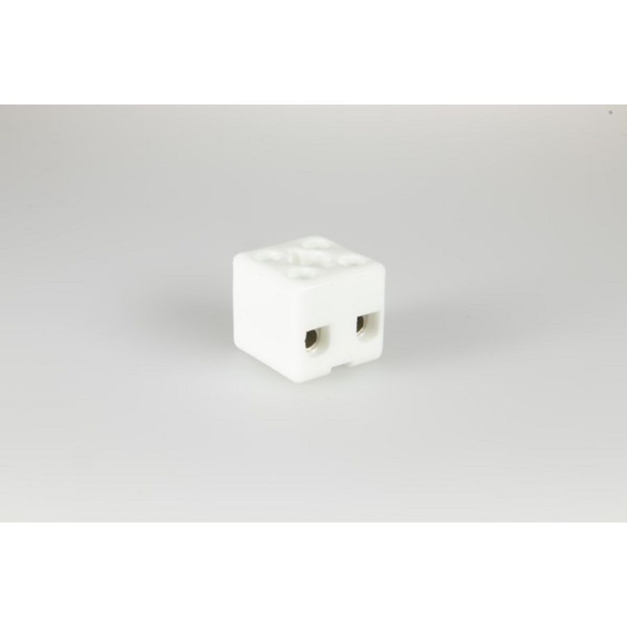 Kroonsteen 2-polig wit VVE=400