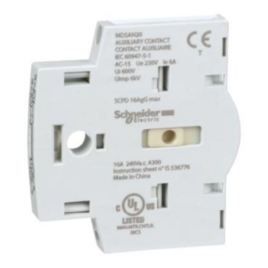 MD motor disconnect switch auxiliary contact module 2 NO