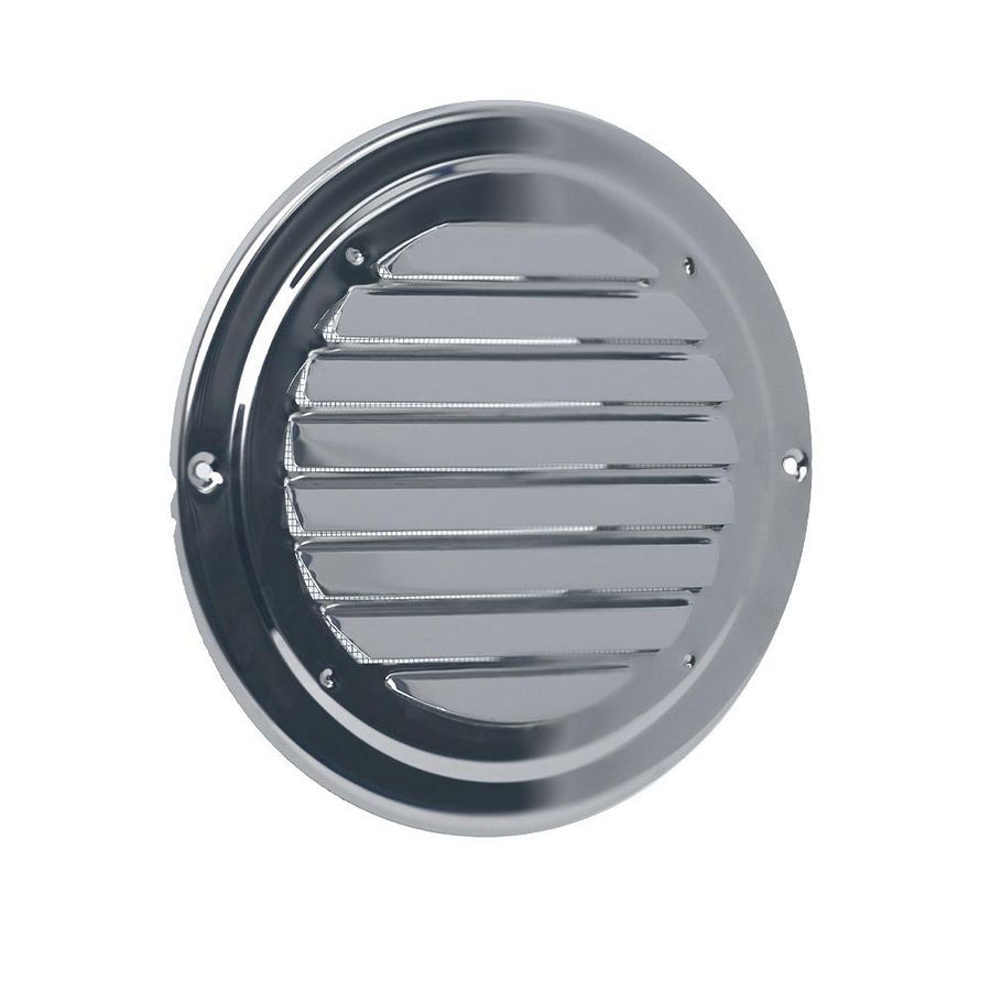 RVS schoepenrooster+aansluitbus Ø125mm