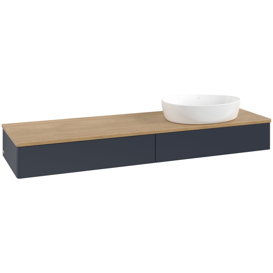 Wastafelonderkast Antao 1600x190x500mm Mid.Blue Matt Lacquer L16011HG