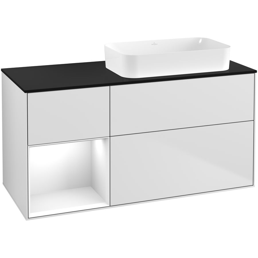 Wastafelonderkast Finion 1200x603x501mm White Matt Lacquer G682GFMT