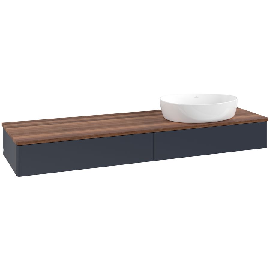 Wastafelonderkast Antao 1600x190x500mm Mid.Blue Matt Lacquer L16012HG