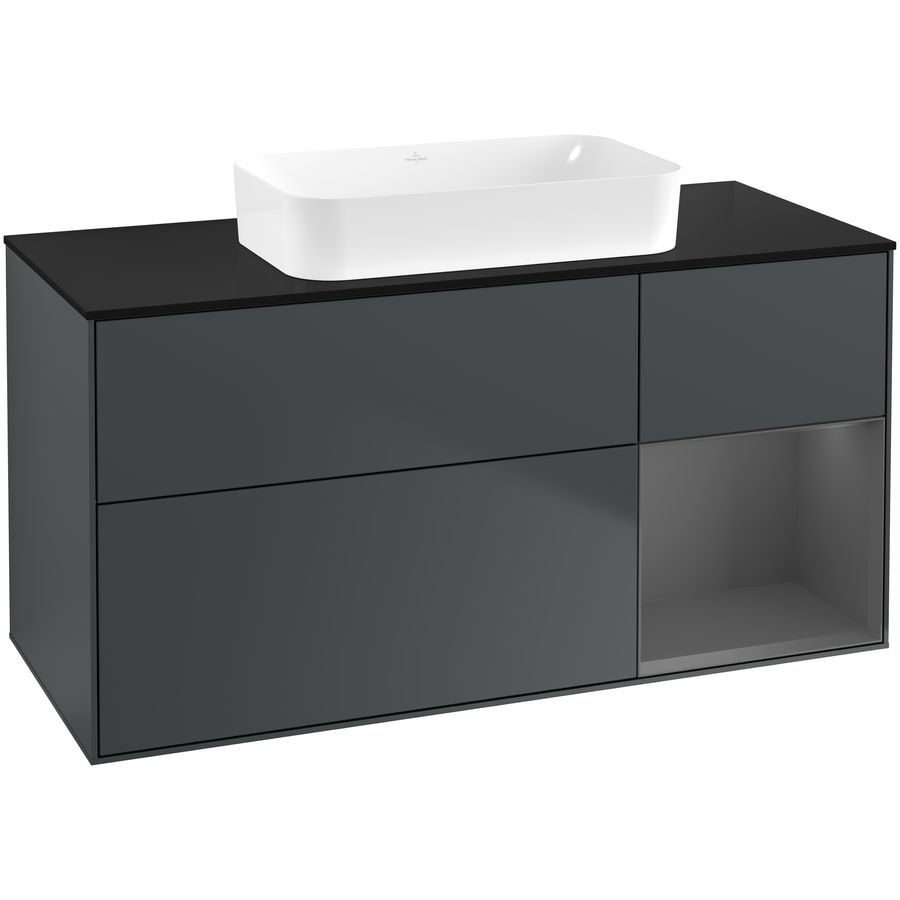 Wastafelonderkast Finion 1200x603x501mm Mid.Blue Matt Lacquer G712GKHG