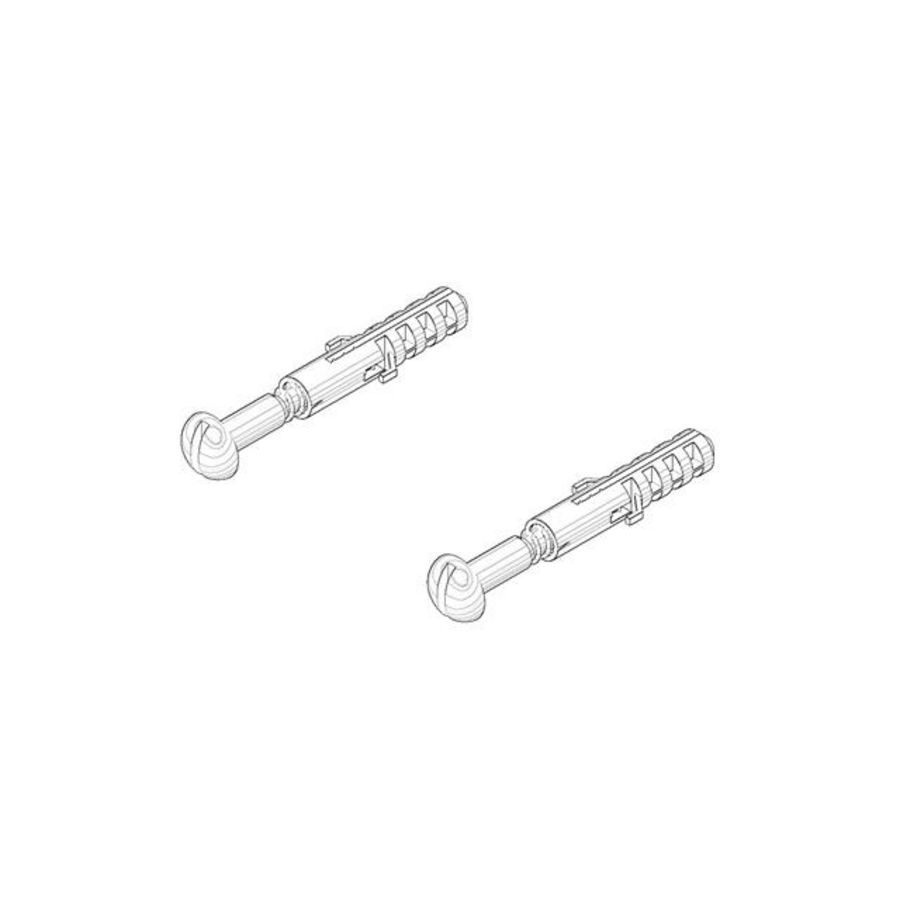 Bevestigingsset Houtschroef met plug 6x40mm 0430310240190